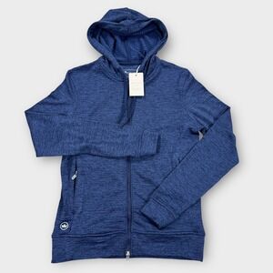 NEW Peter Millar Maven Performance Hoodie Women's XS Navy Blue Full Zip Pullover